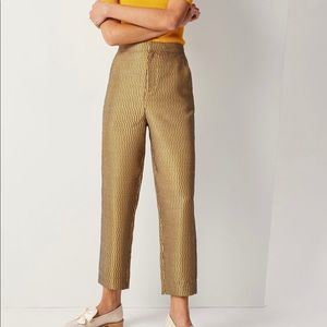 Anthropologie Melissa Jacquard Trouser in Gold XS